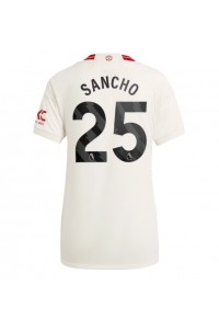 Manchester United Jadon Sancho #25 Voetbaltruitje 3e tenue Dames 2023-24 Korte Mouw